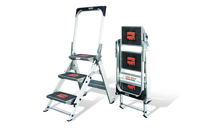 3 step, Aluminum, 2-1/4 Feet, 300 lb. Capacity Stepladder