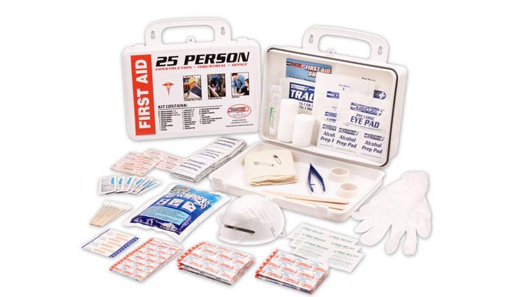 RC-25MAN-W 25 person 166 Piece ANSI/OSHA Compliant First Aid Kit in Wall Mountable Poly Case