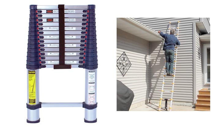 Aluminum Telescoping Ladder Type I Professional Series, 15.5-Foot