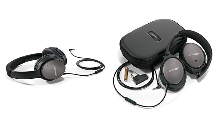 Bose QuietComfort 25 Acoustic Noise Cancelling Headphones for Apple devices - Black (wired, 3.5mm)
