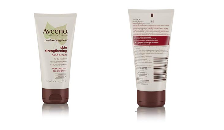 Aveeno Positively Ageless Skin Strengthening Hand Cream For Dry Skin, 2.7 Oz