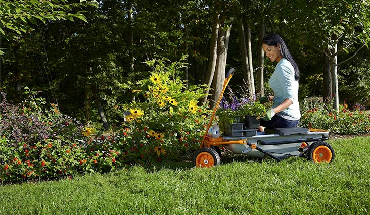 WORX Aerocart Multifunction Wheelbarrow, Dolly and Cart with WA0228 Wagon Kit