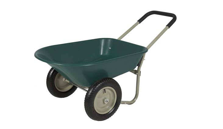 Best Choice Products Dual Wheel Home Wheelbarrow Yard Garden Cart