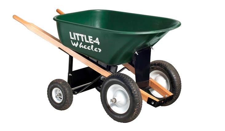 Big 4 Wheeler Heavy-Duty Wheelbarrow, 6 Cubic Feet