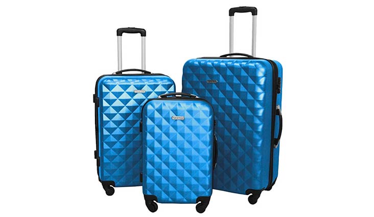 HyBrid Travel 3 PC Luggage Set Durable Lightweight Hard Case Spinner Suitecase