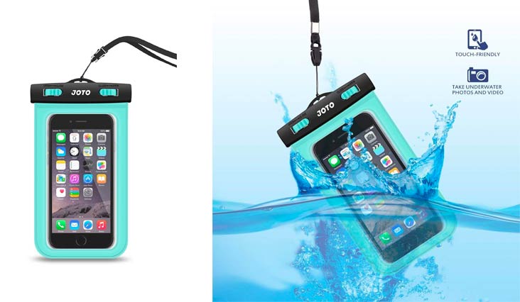 Universal Waterproof Case, JOTO Cellphone Dry Bag Pouch for iPhone X 8 7 Plus 6S 6 Plus, Samsung Galaxy S9 S9 Plus S8 Note 8 6 5 4, Google Pixel 2 HTC LG Moto Huawei BLU up to 6.0" - Green