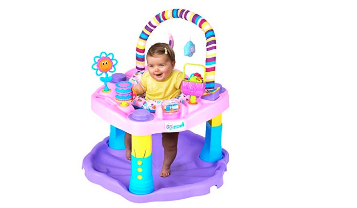 Evenflo Exersaucer Bounce and Learn Sweet Tea, Party