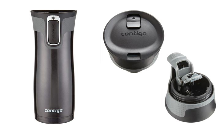 Contigo AUTOSEAL West Loop Stainless Steel Travel Mug, 16 oz, Black