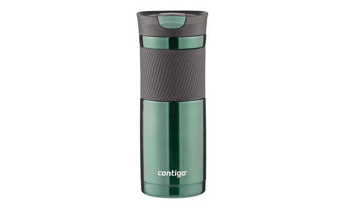 Contigo SnapSeal Byron Stainless Steel Travel Mug, 20 oz, Greyed Jade