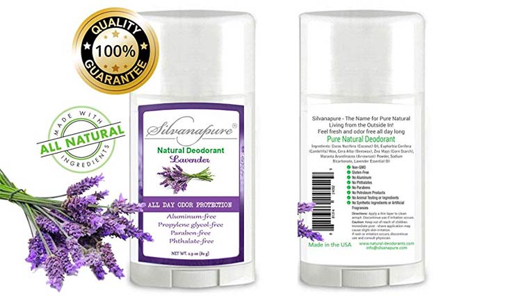 Natural Deodorant Stick Aluminum Free Lavender 2.9 oz Healthy Deodorant | GMO-Free | 100% Non-Toxic Deodorant | All Day Protection | Non Irritating | Non Sticky | Great Smelling Lavender Scent