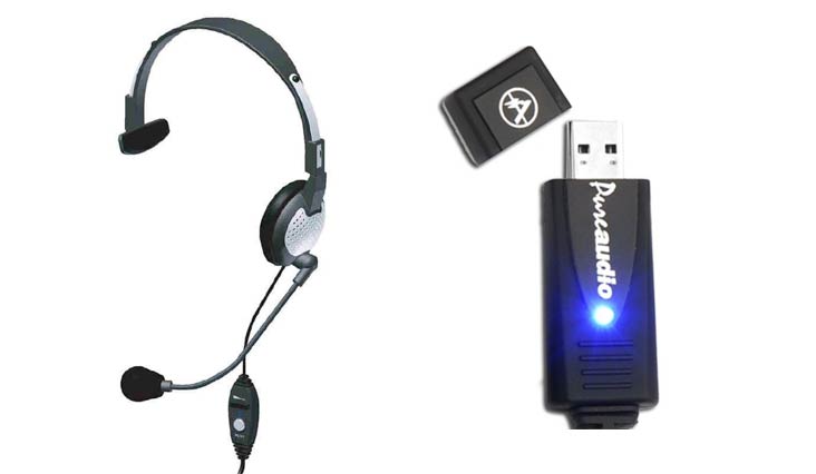 Andrea Communications NC-181VM USB On-Ear Monaural Computer Headset with noise-canceling microphone, in-line volume/mute controls, and built-in external sound card and USB plug