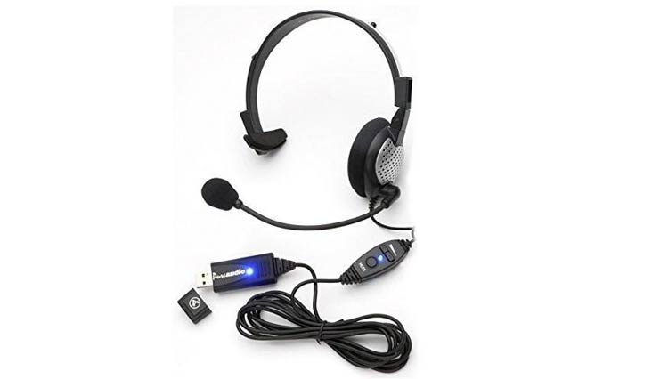 Monaural Voice Recognition USB Headset with Noise Cancelling boom Microphone for Dragon NaturallySpeaking 13, Dragon 13 Home, Premium , Professional & Dragon Dictate for Mac.