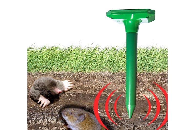  OUTXPRO Solar Energy Mole Repeller Powerful Ultrasonic Gopher Snake Mouse Rodent Voles Rat Yard Lawn Farm Garden Pest Repellent Device