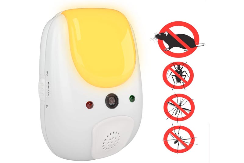  Absolute Retail Dual Speaker Ultrasonic & Electro Magnetic Pest Repeller–Electronic Deterrent for Home - Effective Sonic Defense Repellant Keeps Roaches, Spiders, Mosquitos, Mice, Away