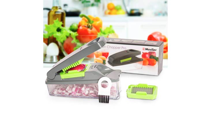 Onion Chopper Pro Vegetable Chopper by Mueller - Strongest - NO MORE TEARS 30% Heavier Duty Multi Vegetable-Fruit-Cheese-Onion Chopper-Dicer-Kitchen Cutter