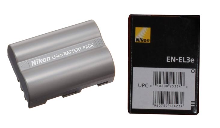 Nikon EN-EL3e Rechargeable Li-Ion Battery for D200, D300, D700 and D80 Digital SLR Cameras - Retail Packaging