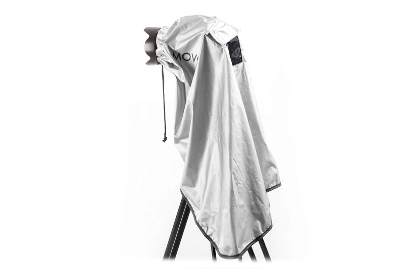 Movo CRC03 Extra-Long Waterproof Rain Coat for DSLR Camera, Lens & Tripod (Metallic Gray)